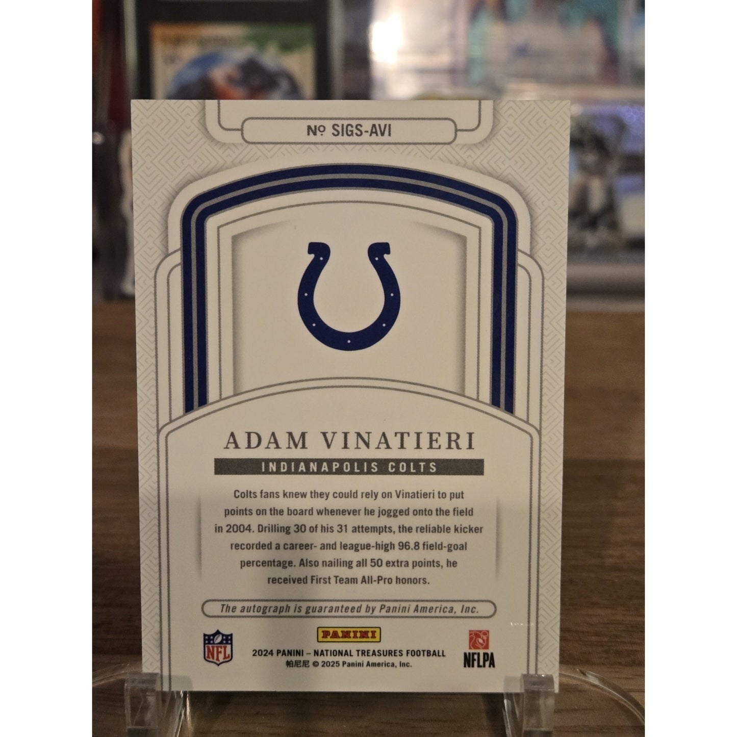 2024 Panini National Treasures - Signatures Adam Vinatieri, Adam Vinatieri...
