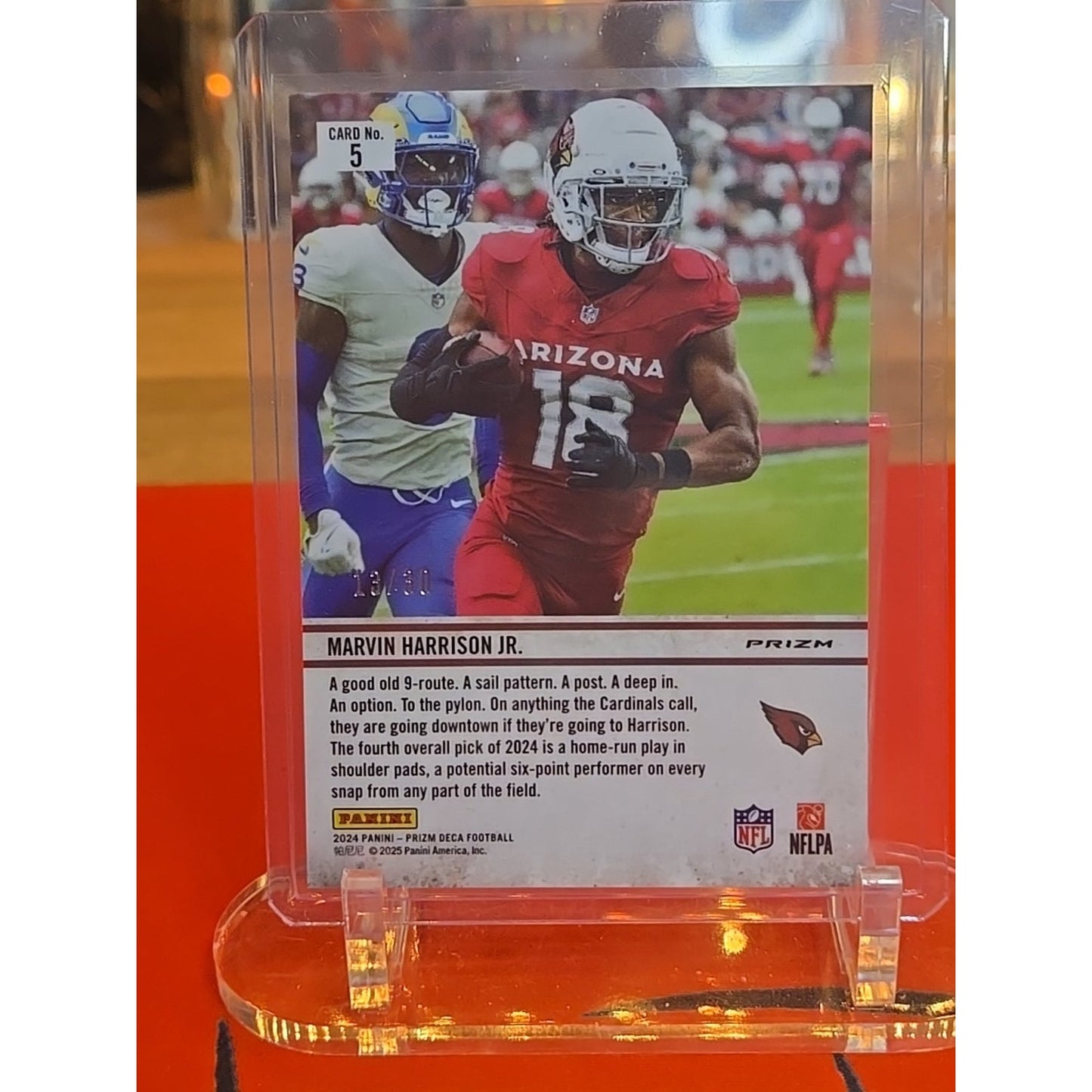 Marvin Harrison Jr. 2024 Prizm Deca - Downtown Bound Mojo /30 Arizona Cardinals