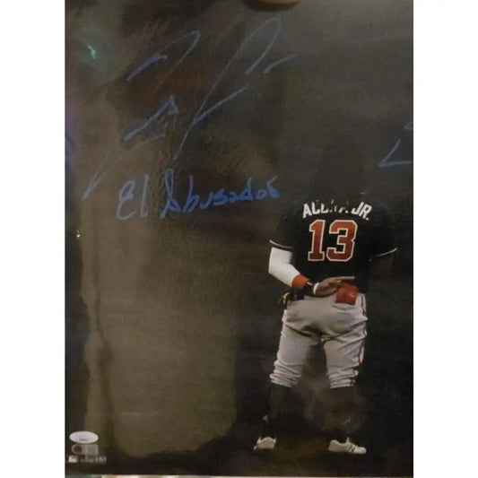16x20 Ronald Acuna Jr. Cristian Pache Signed Framed Atlanta Braves Photo JSA Autographed Photo