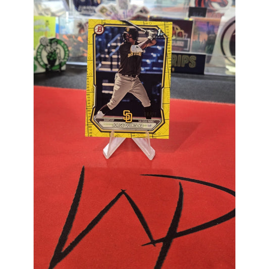 Jorge Quintana /75 2026 Bowman 1st Bowman Yellow Paper Parallel #BP-93 Padres
