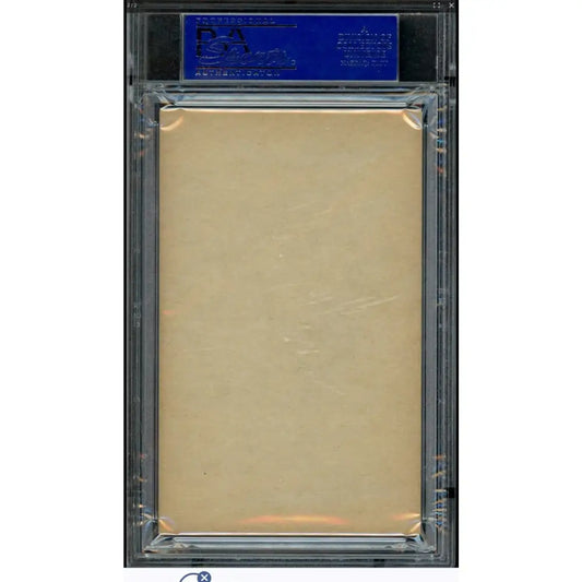 A blank, tan-colored card encased in a clear, plastic PSA grading slab.