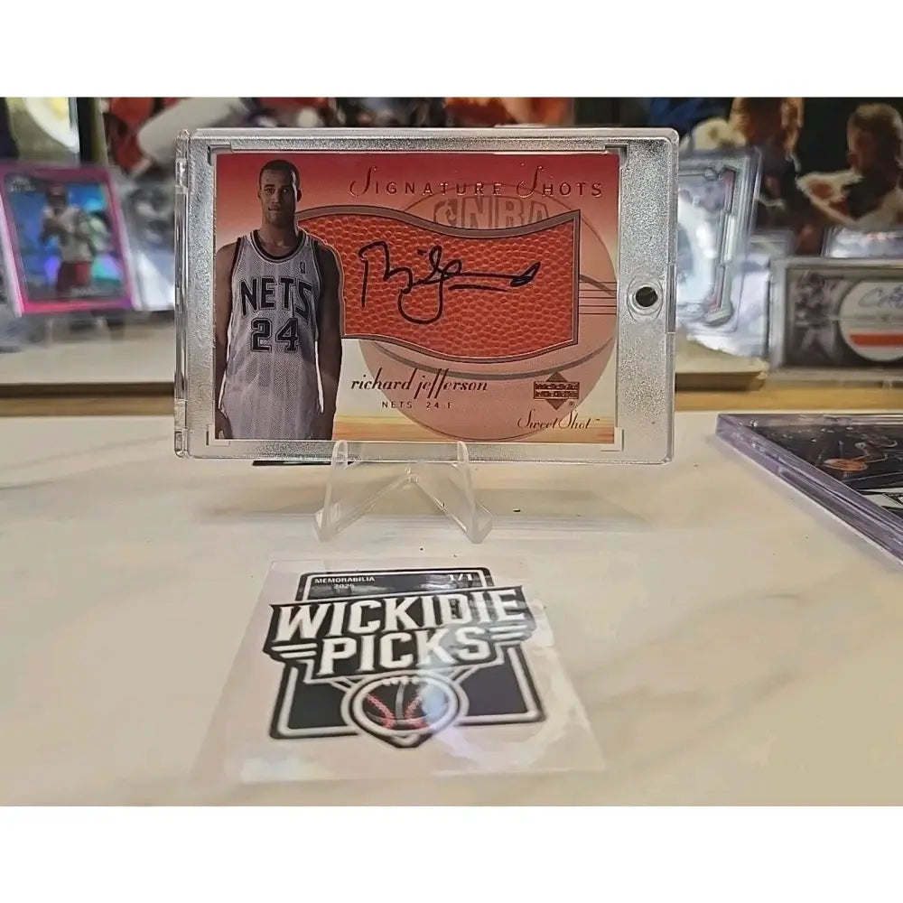 2001 Richard Jefferson Upper Deck Rj s Signtaure Shots Sweet Shots Rc Auto