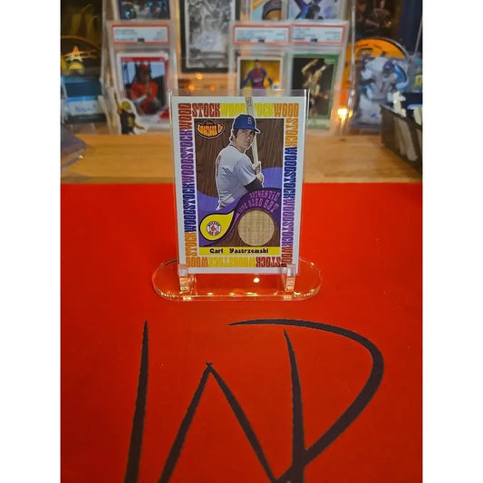 2001 Topps American Pie Woodstock Carl Yastrzemski Red Sox GU Bat