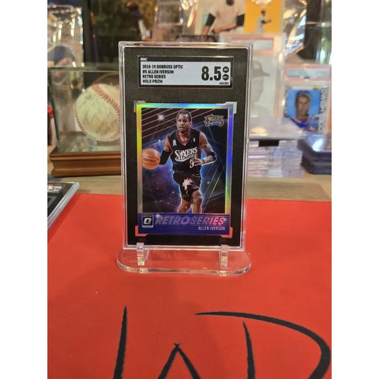Graded Allen Iverson ’Retro Series’ basketball trading card.