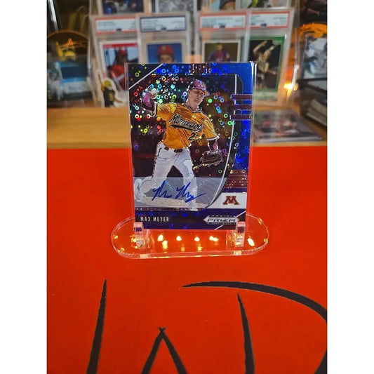 2020 Prizm Draft Picks Max Meyer Blue Disco Auto /25