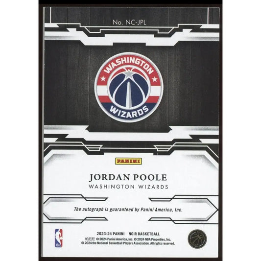 2023 24 Panini Noir Jordan Poole Auto /49