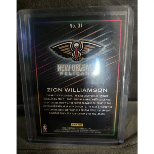 2023 24 Panini Recon #31 Zion Williamson 199/299 Basketball Card