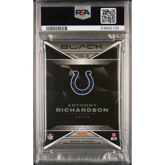 Graded Black Prizm Anthony Richardson Colts football card