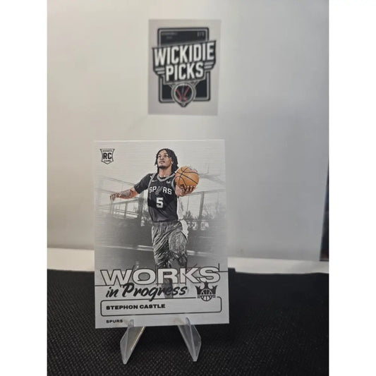 2024 25 Panini Court Kings Stephon Castle RC Rookie Spurs Works in Progress