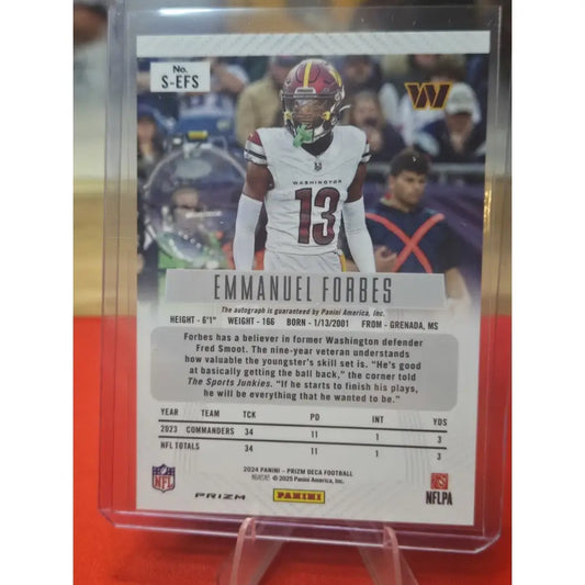 2024 Panini Prizm DECA Emmanuel Forbes Auto Silver