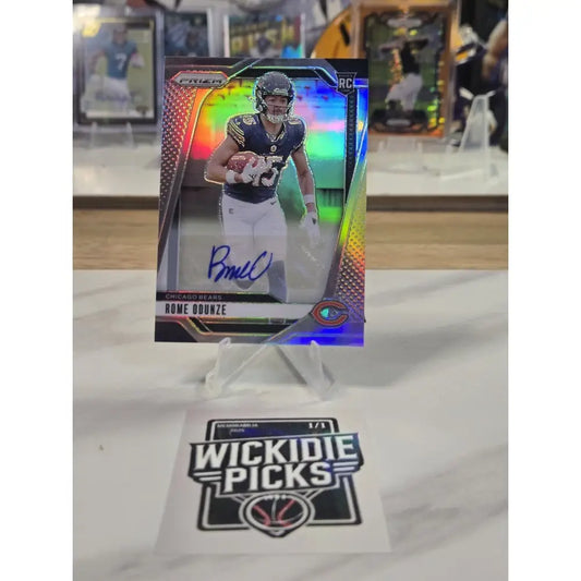 2024 Panini Prizm Rookies Rome Odunze #385 Silver Prizm Autographs (AU RC)