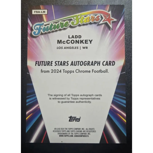 2024 Topps Future Stars Ladd Mcconkey Auto /50