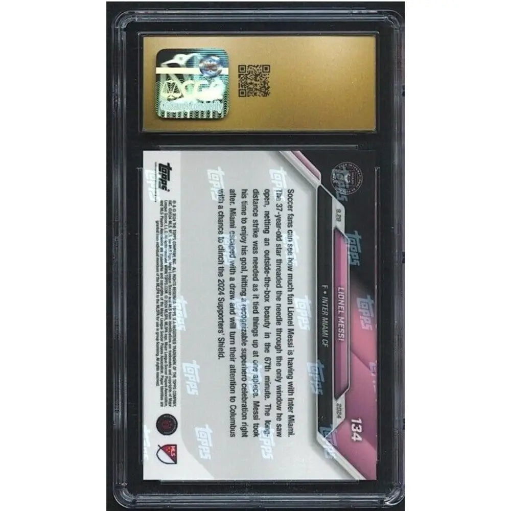 Graded soccer trading card.
