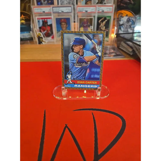 2025 Topps Heritage High Number SP Evan Carter #496 Color of the Year /76