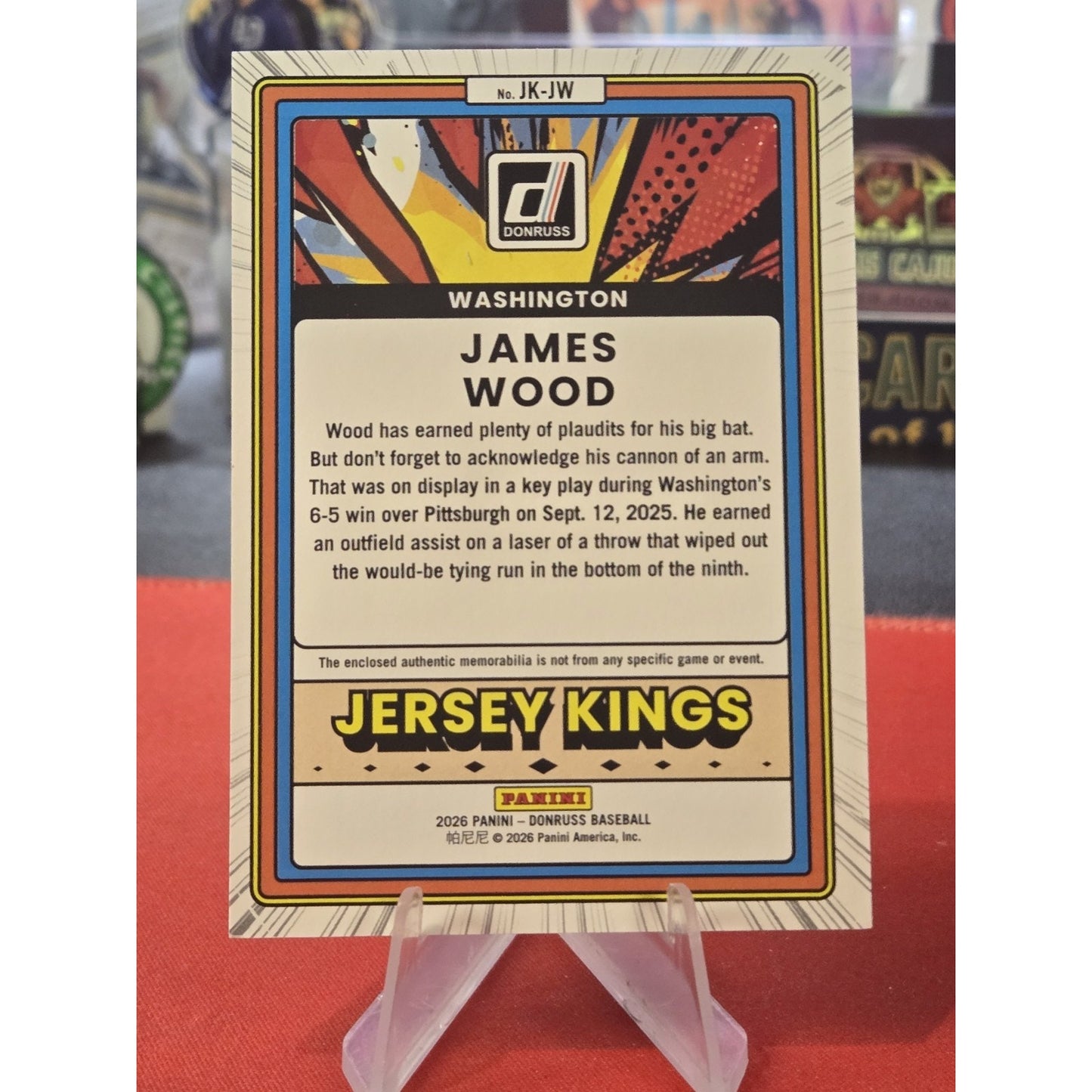 James Wood Jersey /10 Gold Donruss 2026 Nationals Jersey Kings