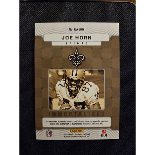 Joe Horn /10 Patch Auto 2024 Illusions Immortalized Jersey Autograph
