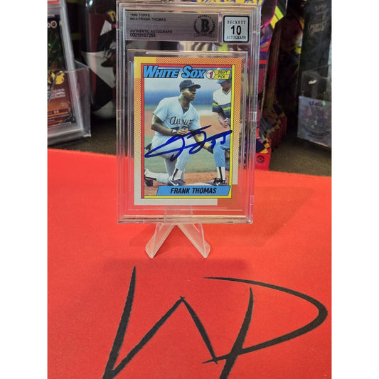 Frank Thomas Auto 10 Rc 1990 Topps - #414 Name on Front
