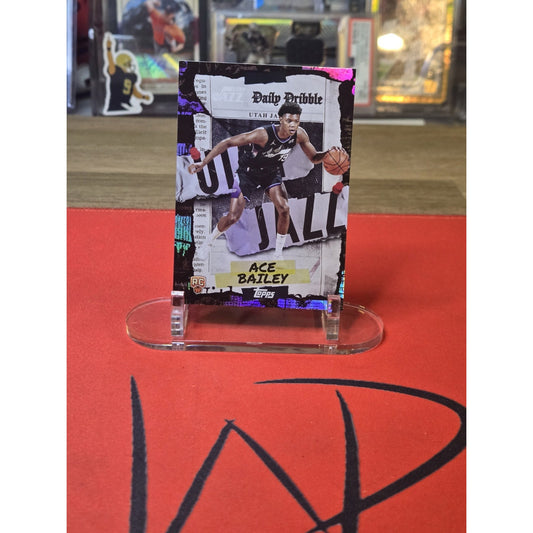 2025 Topps Refractor Ace Bailey RC Rookie Daily Dribble SP Jazz #DD-35 Foil