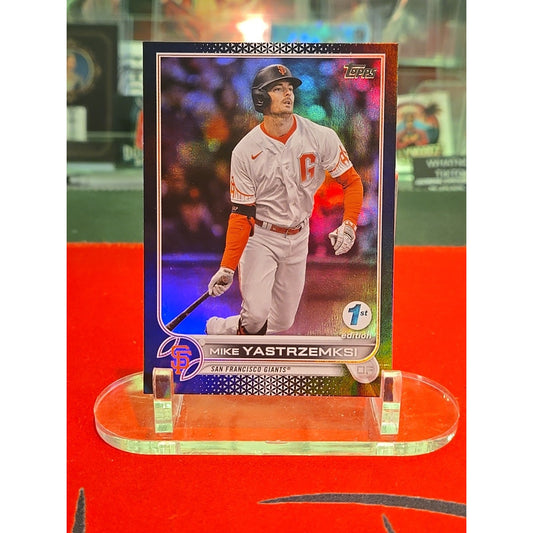 Mike Yastrzemski /25 Error Card 2022 Topps Series 1 1st Edition #103 Name Error