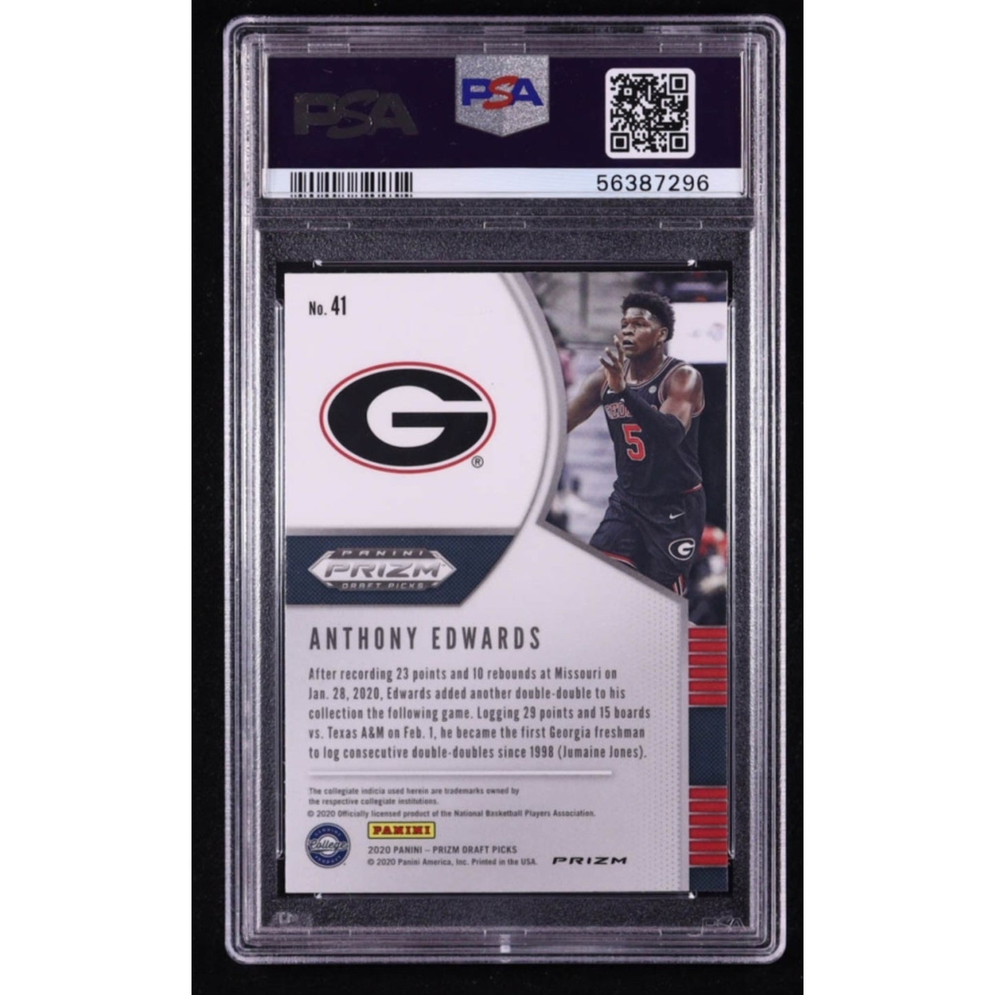 2020-21 Panini Prizm Draft Picks - Anthony Edwards #41 Silver Prizm (RC)