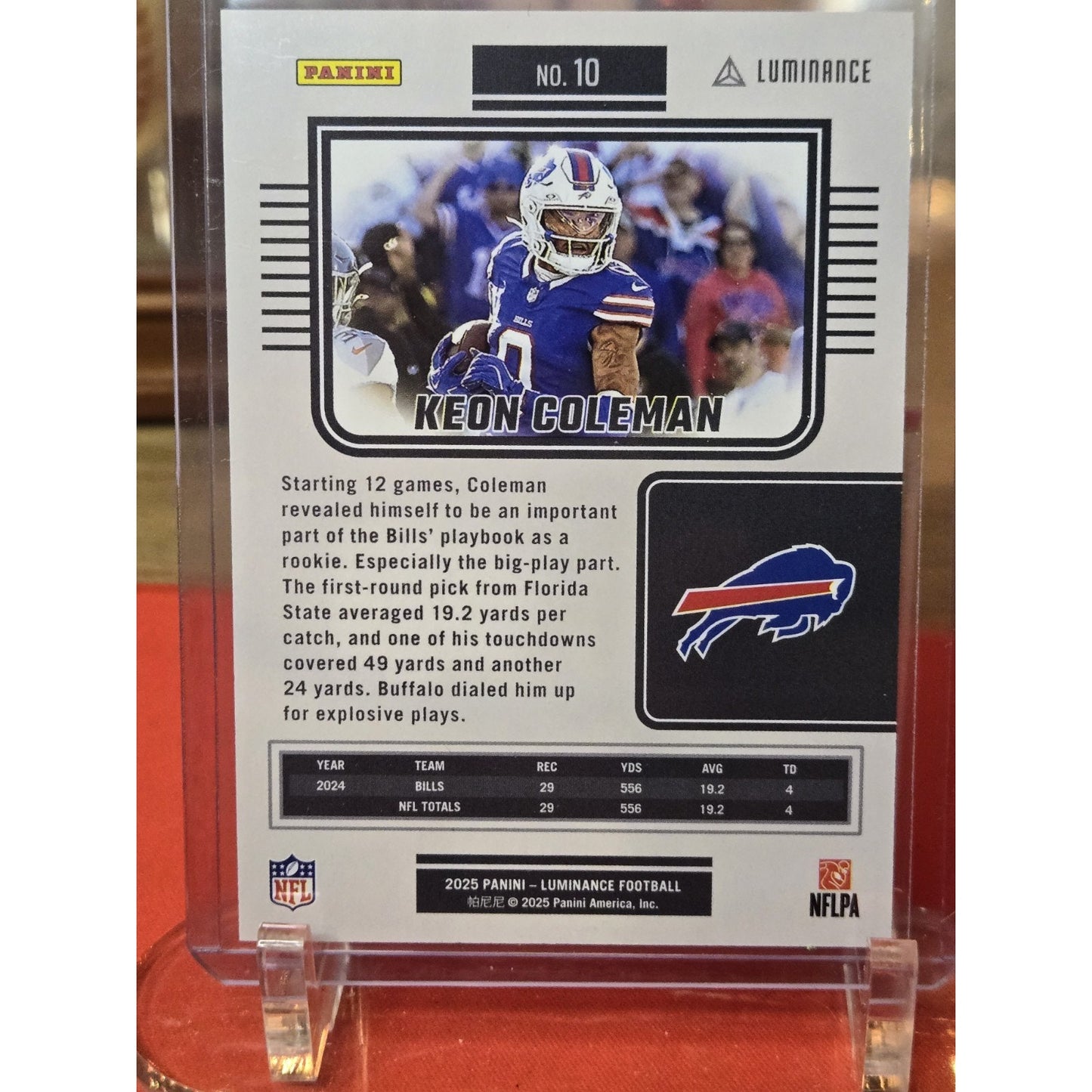 Keon Coleman 2025 Luminance Aqua Parallel /35