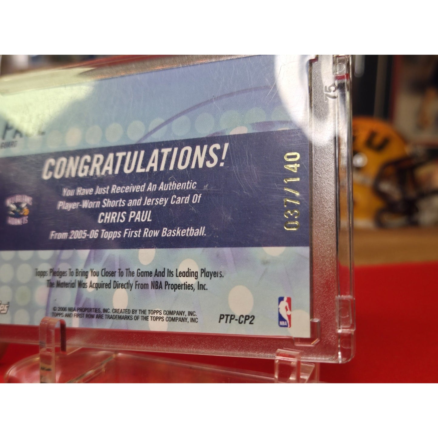 Chris Paul /140- 2005-06 Topps First Row - Ptp Dual Relics #PTP-CP2 (MEM, RC)