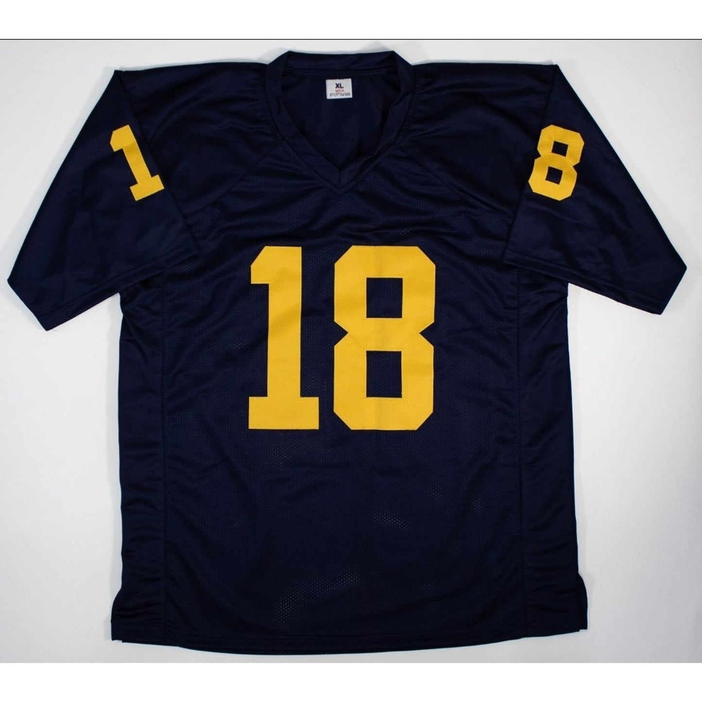 Colston Loveland Signed Jersey Michigan Colors Inscribed “3-0 v Little Bro” BAS