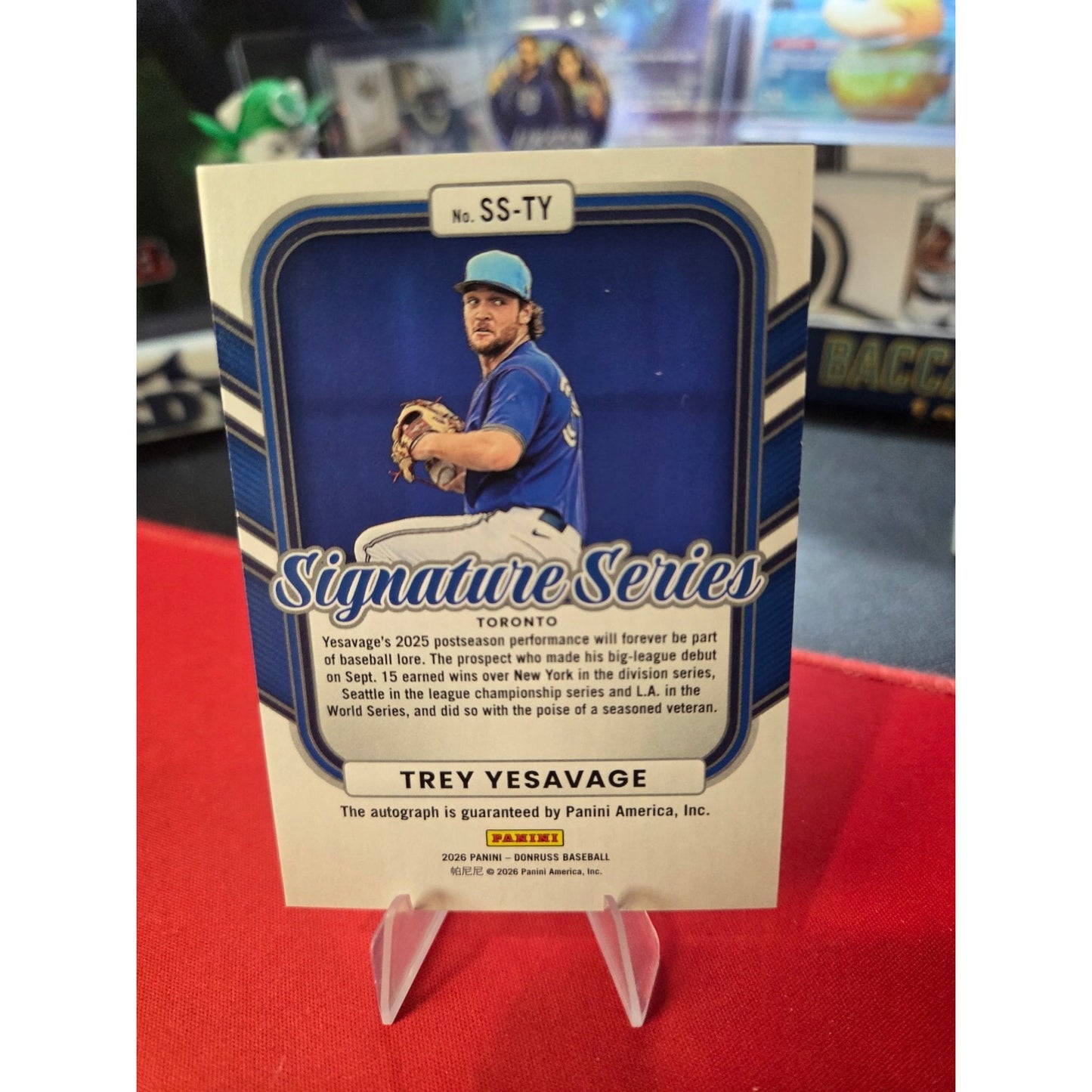 Trey Yesavage /99 Auto 2026 Donruss Signature Series Red