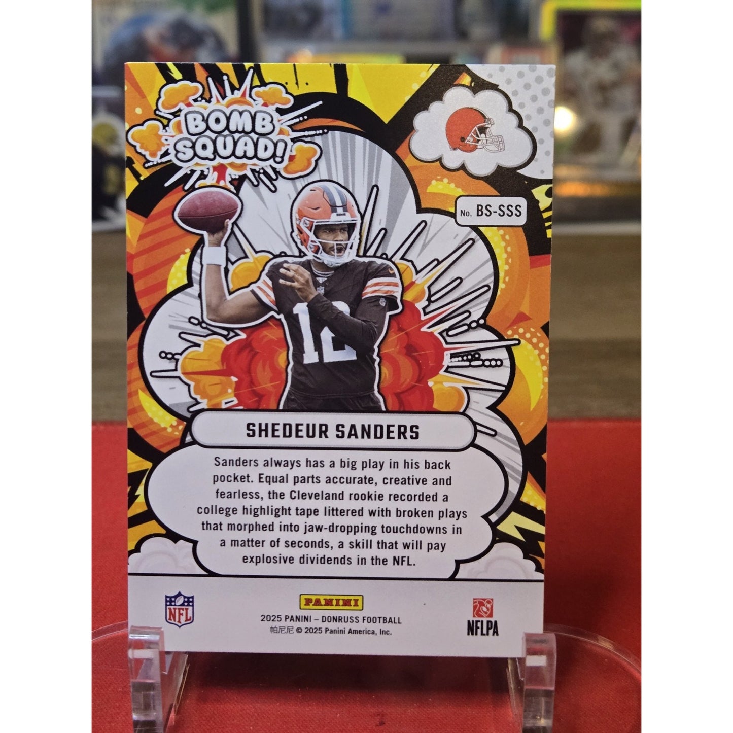 ✨2025 Panini Donruss Shedeur Sanders Bomb Squad Rookie RC #BS-SSS Browns
