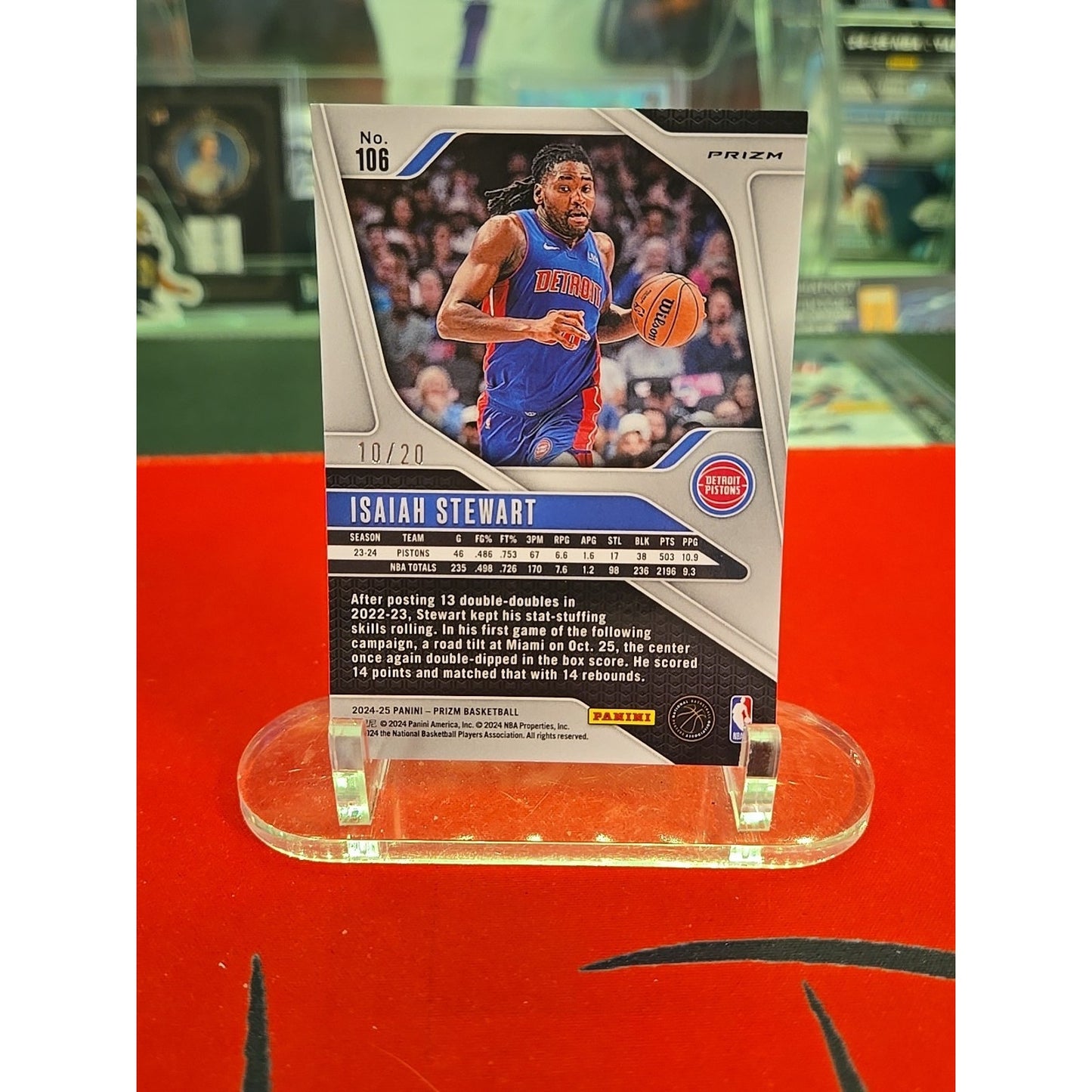 2024-25 Panini Prizm - Isaiah Stewart #106 Bronze Fast Break Prizm /20