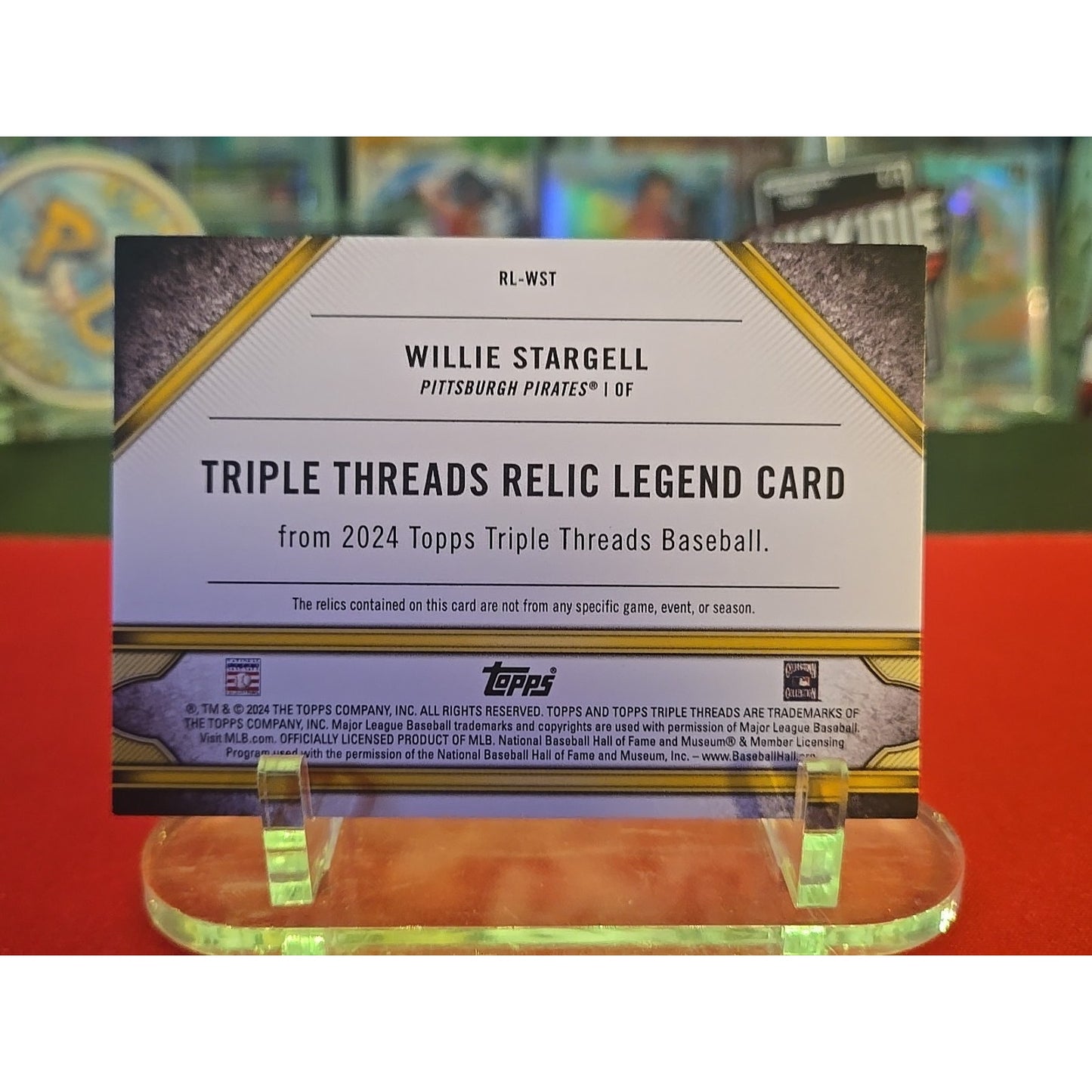 Willie Stargell /27 Triple Relic 2024 Topps Triple Threads Legend