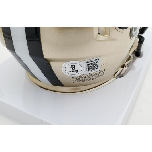 Drew Brees Signed New Orleans Saints Mini Speed Helmet HOF 26 BAS