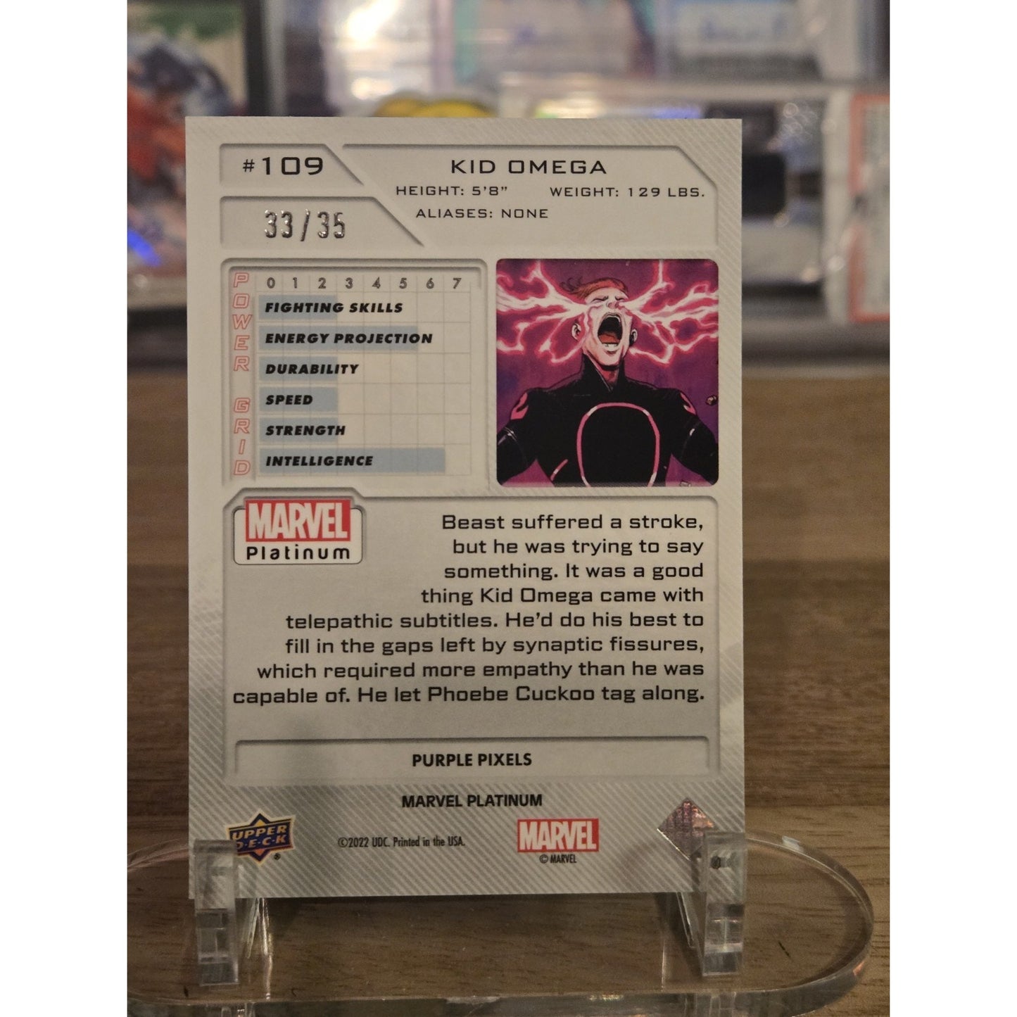 2023 Upper Deck Marvel Platinum High Series Pink Pulsar 16/33 Kid Omega 02ro