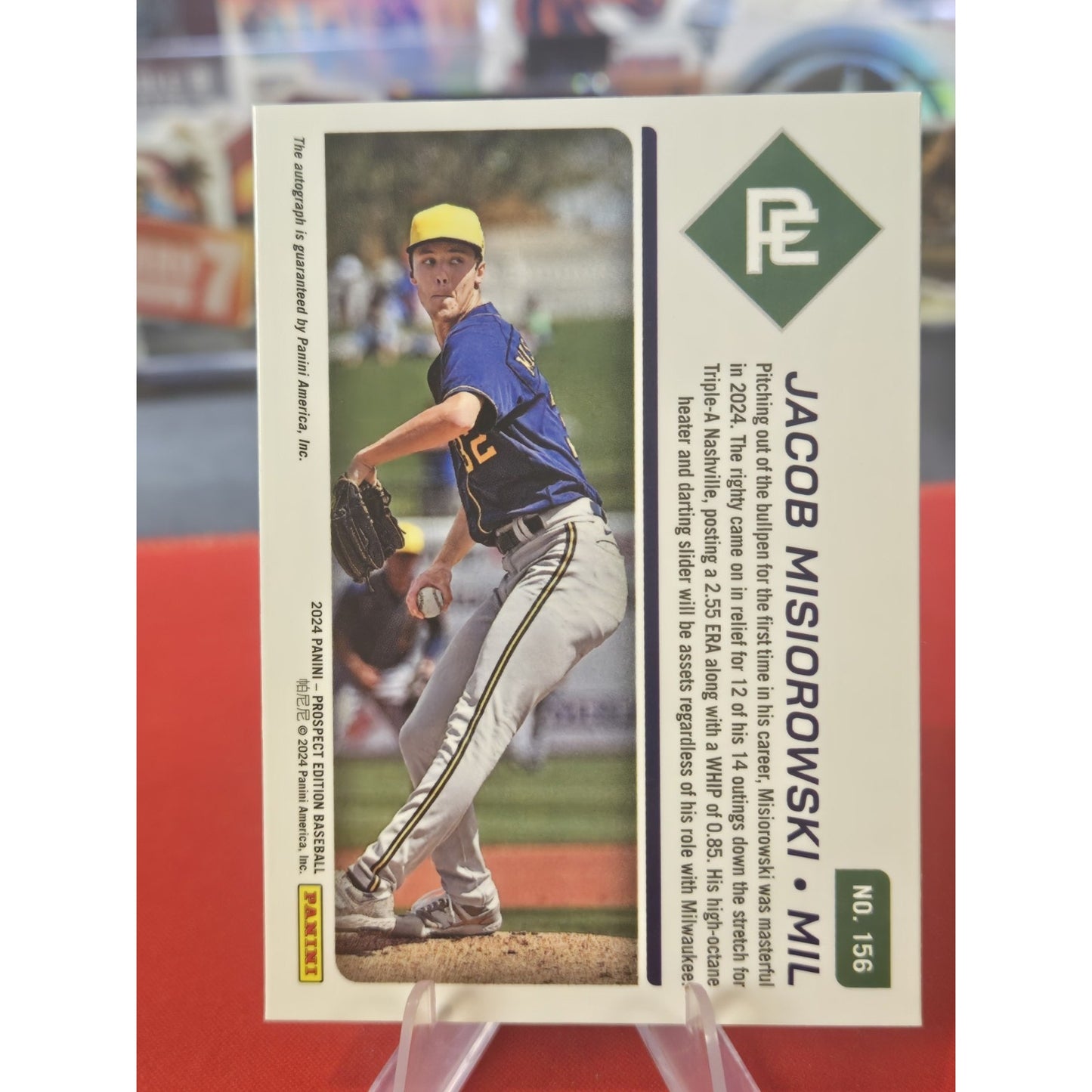 Jacob Misiorowski 2024 Panini Prospect Edition Ticket AUTO - Brewers