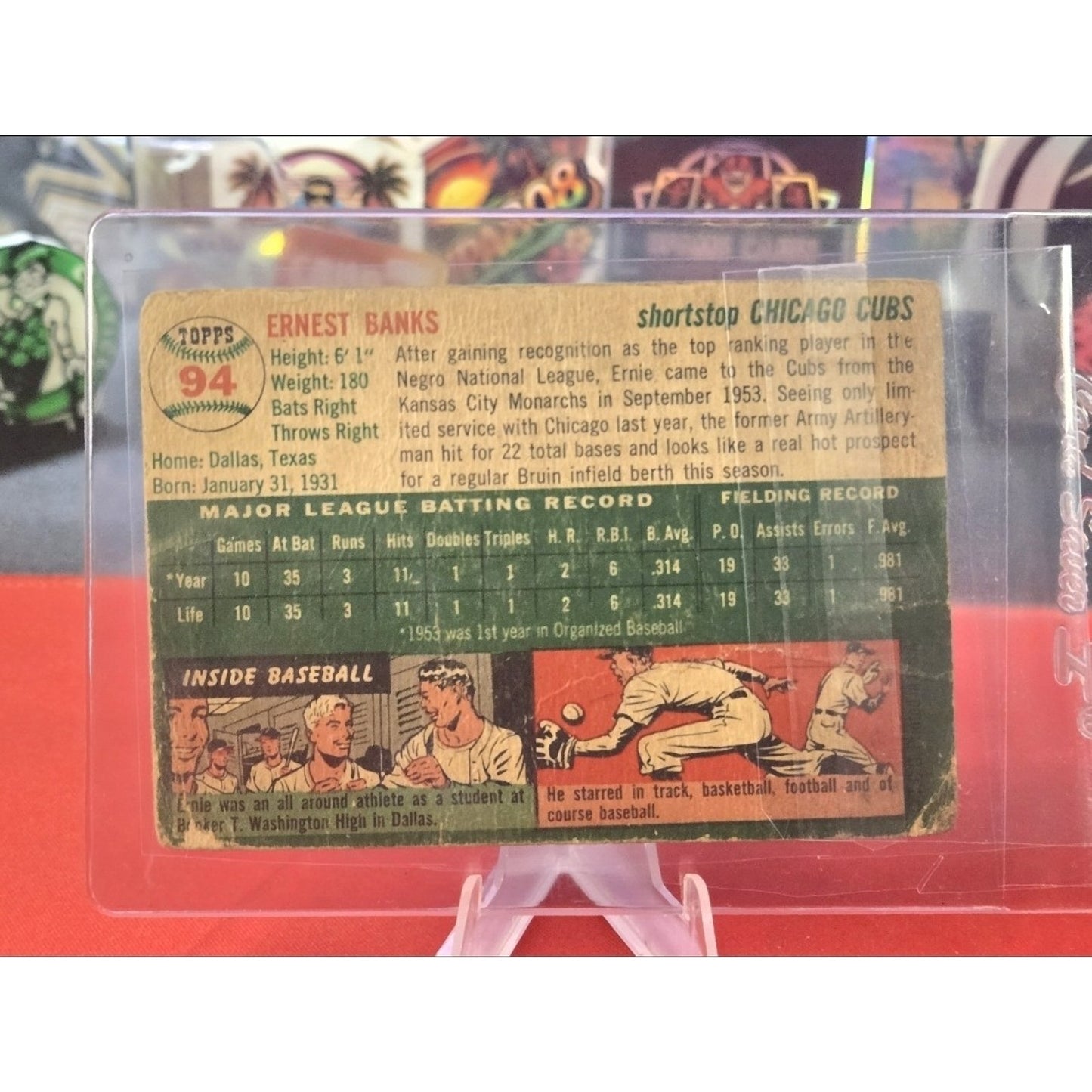 Ernie Banks RC 1954 Topps 94
