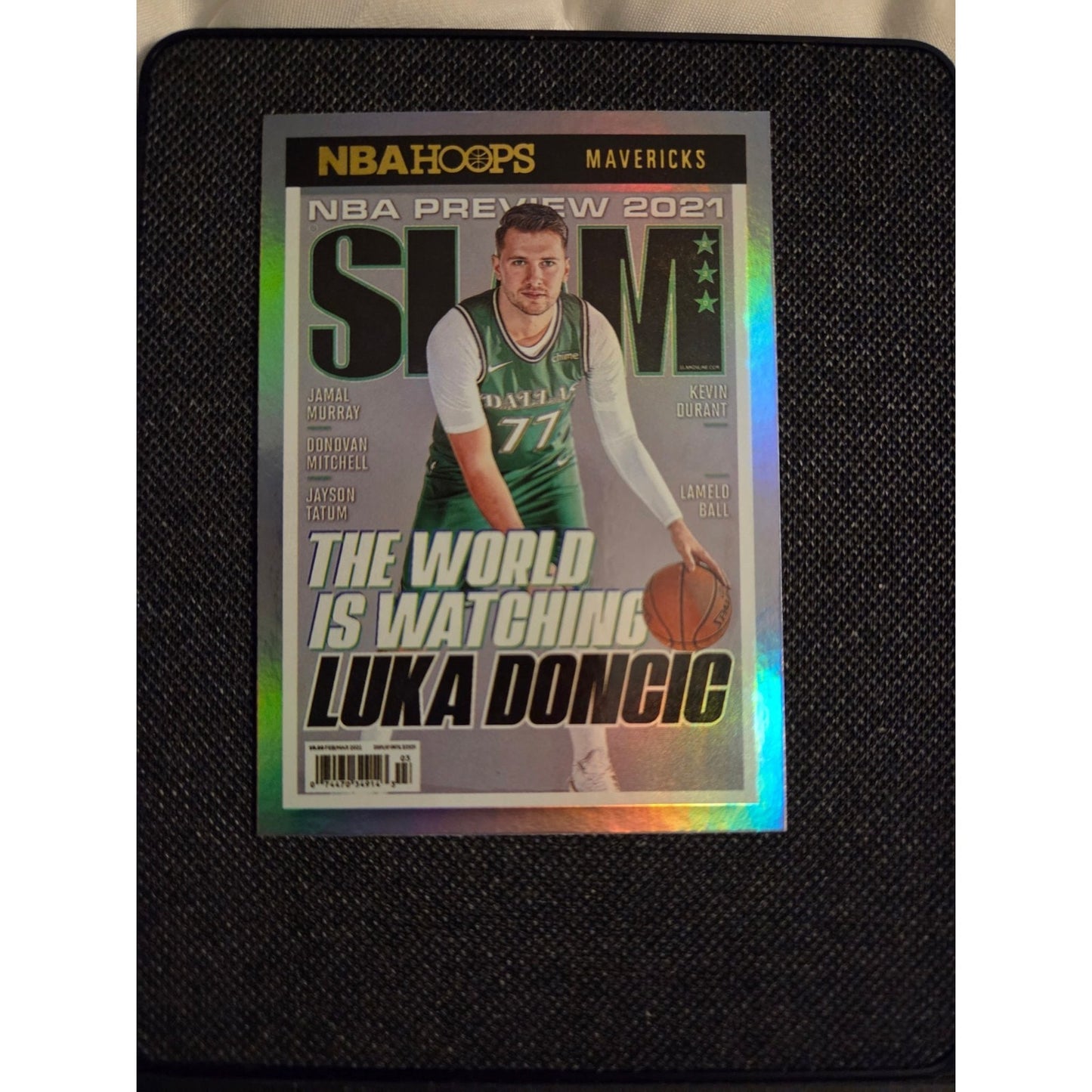 Luka Doncic 2021-22 Panini Hoops Basketball Slam Holo Mavericks SSP