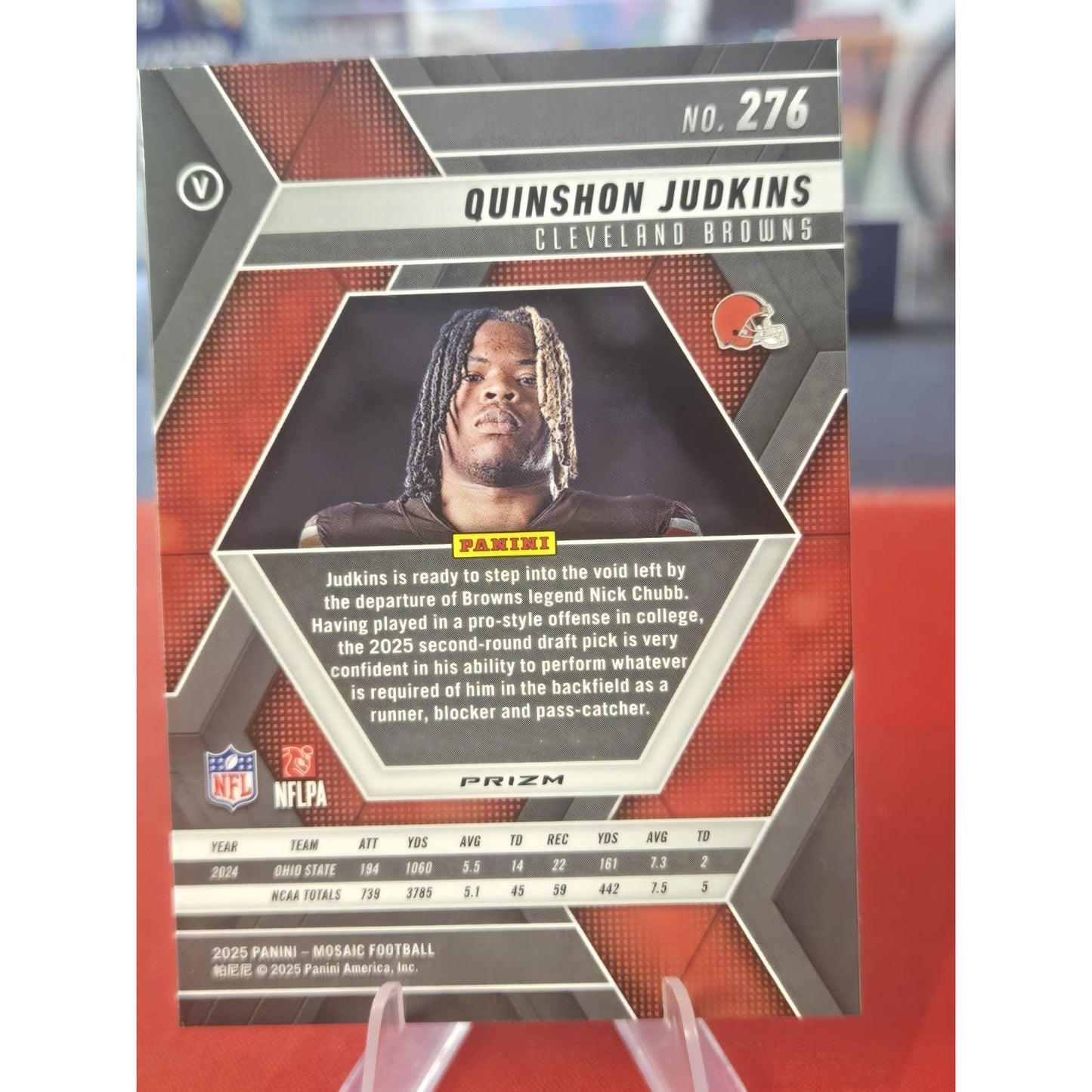 Quinshon Judkins Panini Rookie genesis #276 Cleveland Brown