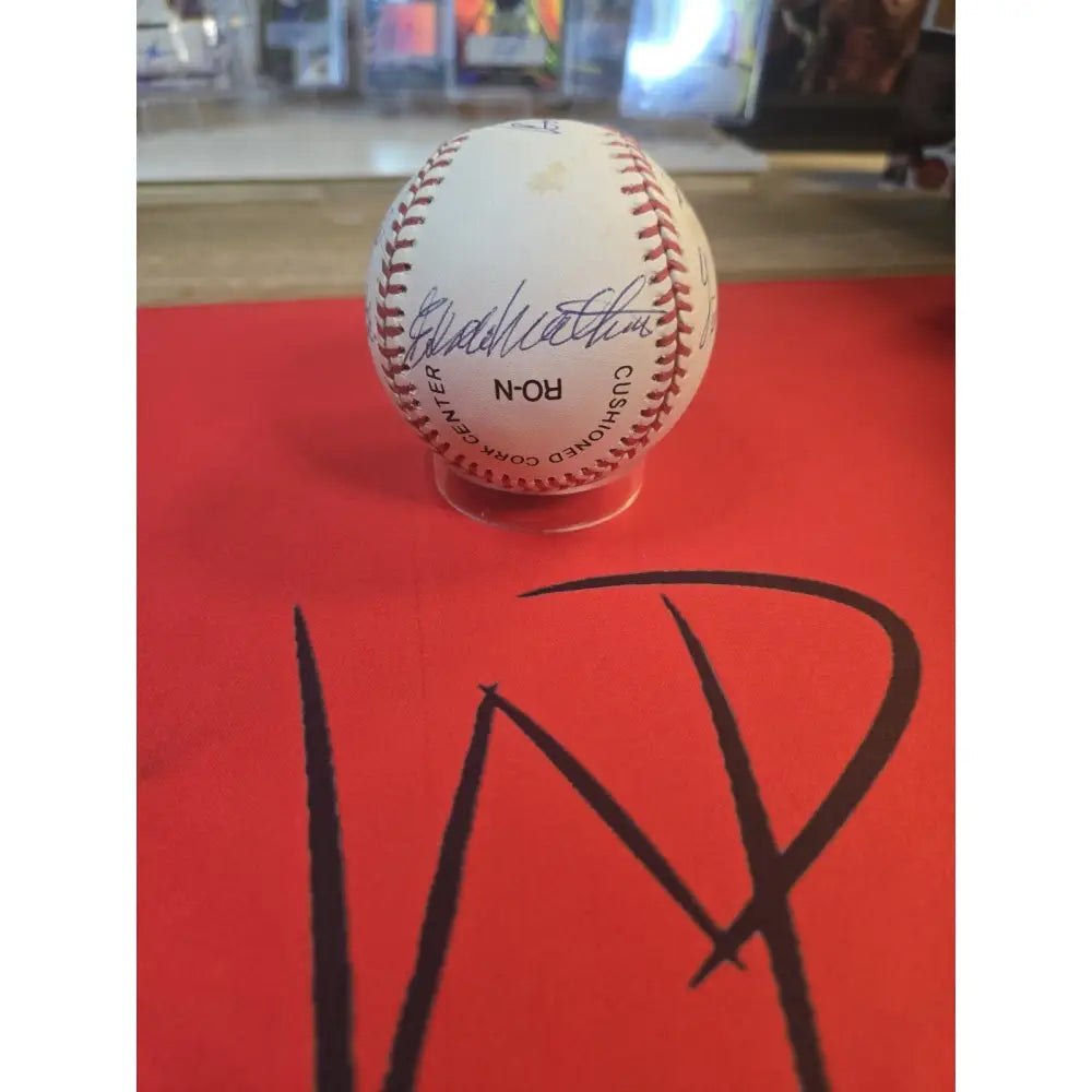 9 Hof Auto Ball Inc. W.Mays Marichal Matthews Feller Slaughter Snider JSA