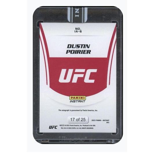 Dustin Poirier Autographed /25 Panini UFC Original Trading Card MMA
