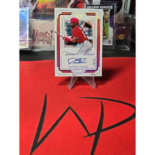 Darren Baker Auto /25 Rc 2025 National Treasures Ecklar's Choice Signatures