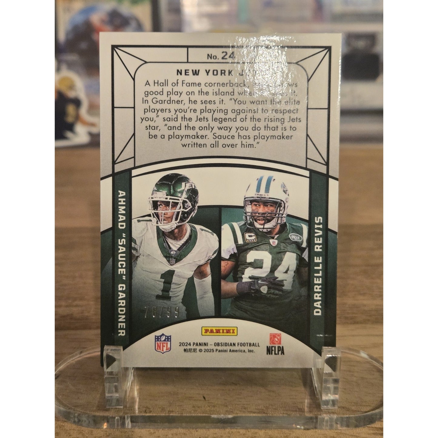 Ahmad Gardner, Darrelle Revis /99 2024 Obsidian - Eclipsing Legends #24