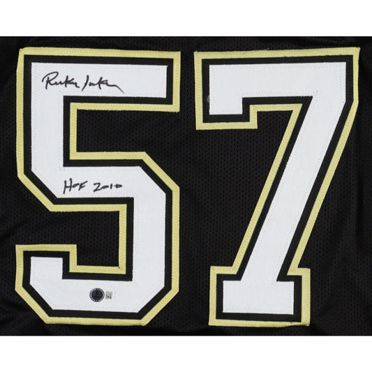 Rickey Jackson Signed Custom Black And Gold Jersey Inscbd HOF 2010 Beckett Auth.