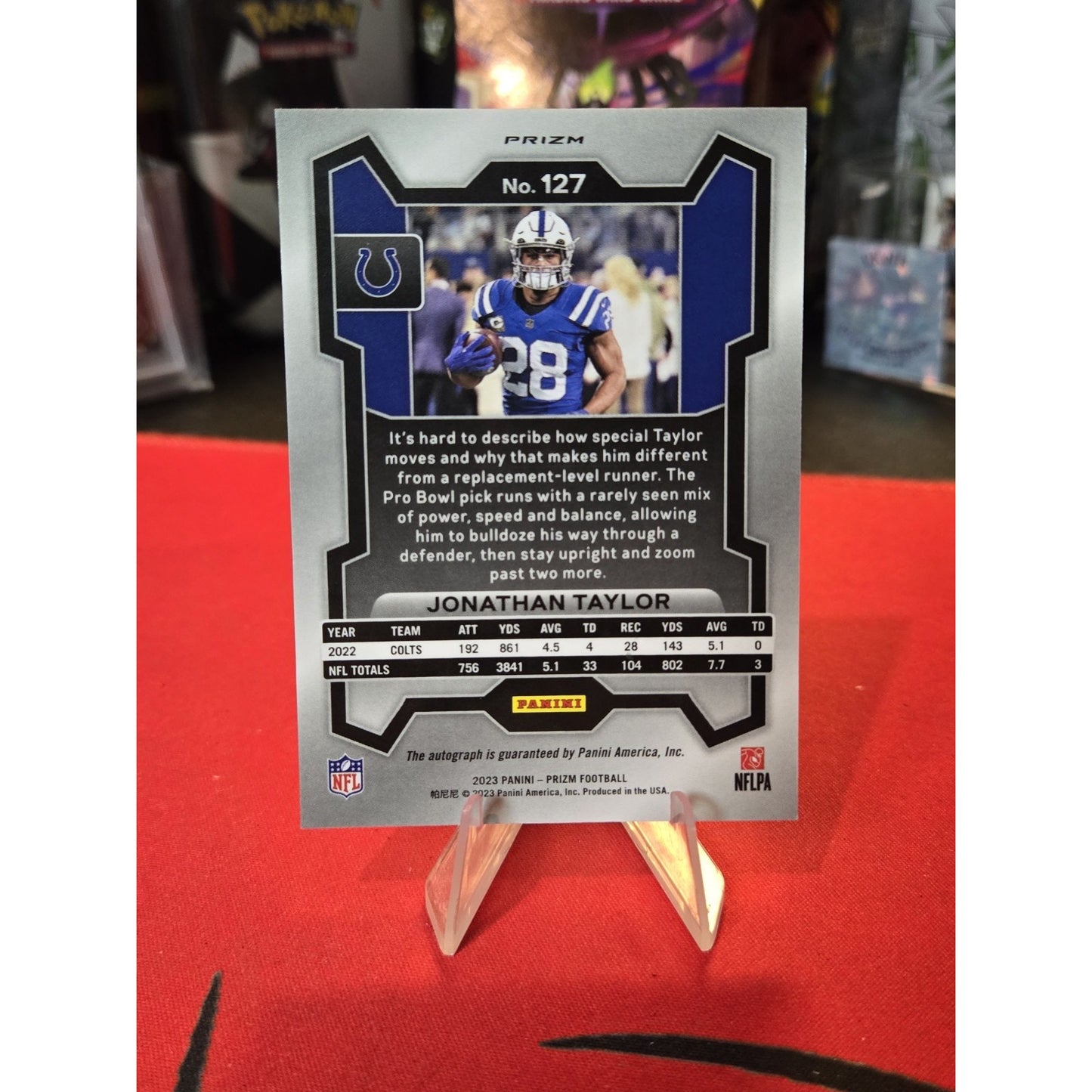 Jonathan Taylor 2023 Panini Prizm - #127 Silver Prizm Autographs (AU)