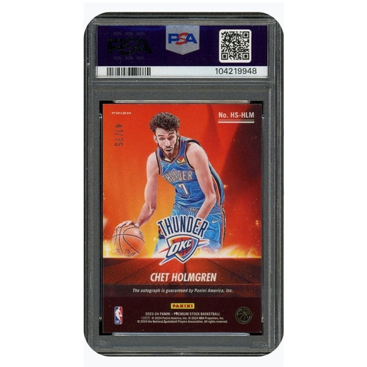 Chet Holmgren /75 RC 2023 Hoops Premium Stock Hot Signature