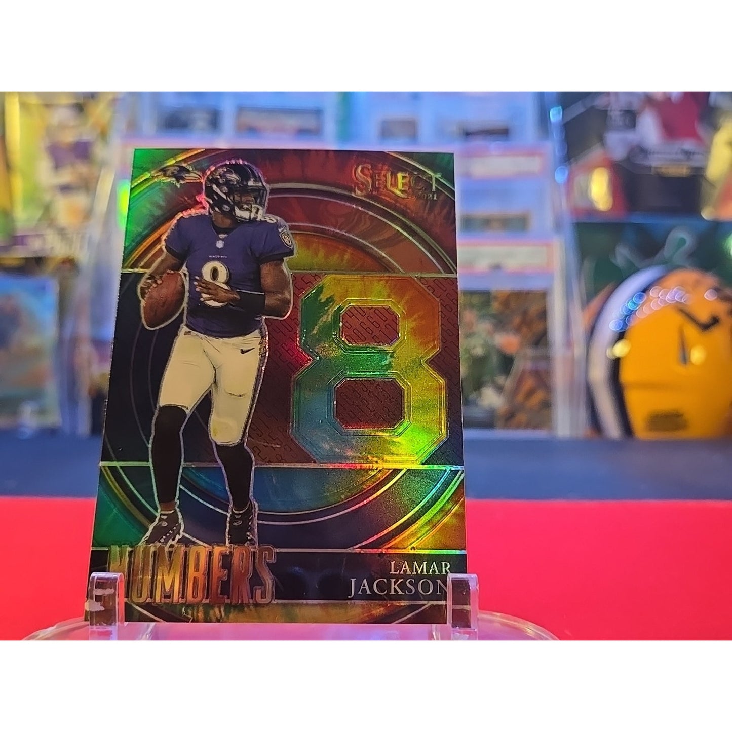 Lamar Jackson /25 Tie-dye 2021 Panini Select - Select Numbers #SN-5