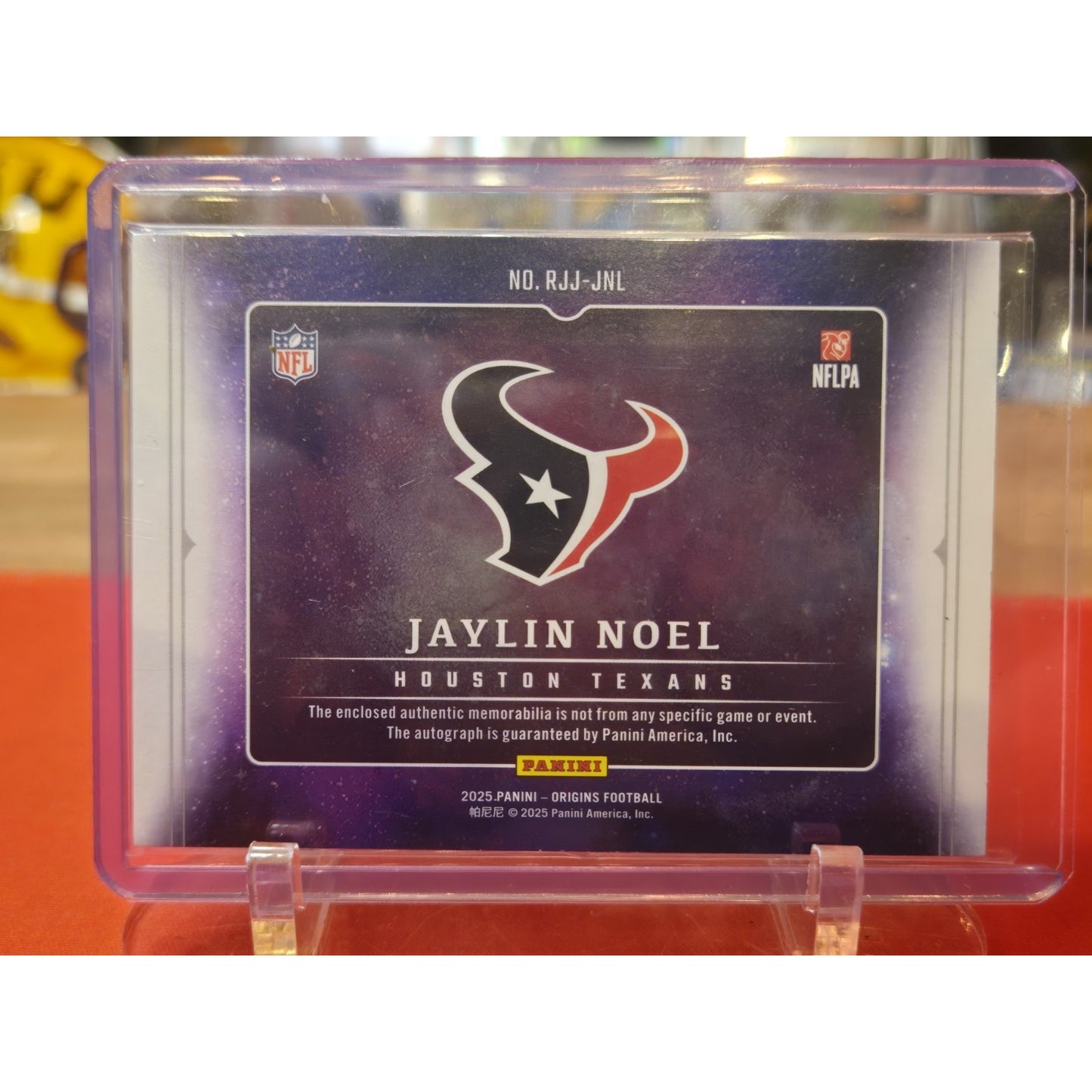 Jaylin Noel 2025 Origins Rookie Patch Auto Houston Texans