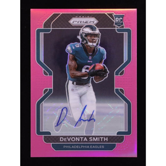 Devonta Smith Auto RC 2021 Panini Prizm #335 Pink Prizm