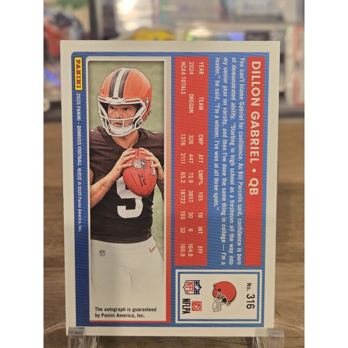 2025 Panini Donruss - Rated Rookie Dillon Gabriel #316 Green Autographs (AU, RC)