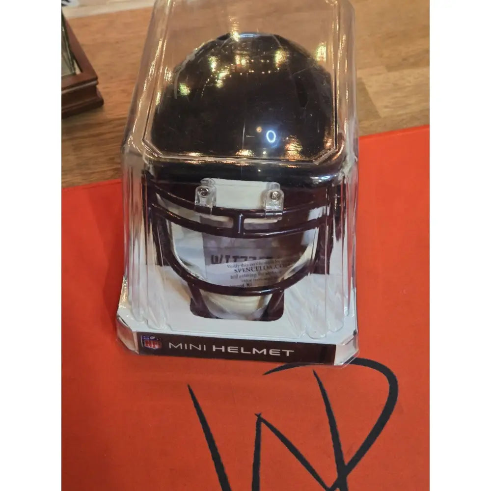 DEANDRE SWIFT CHICAGO BEARS SIGNED SPEED Mini Helmet JSA Witness COA Autographed Helmet