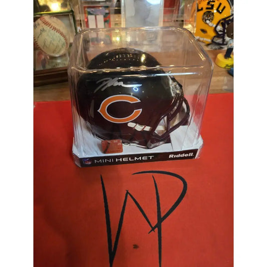DEANDRE SWIFT CHICAGO BEARS SIGNED SPEED Mini Helmet JSA Witness COA Autographed Helmet